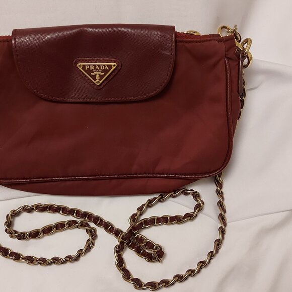 Prada Cherry Red Tessuto Sling Bag - Picture 2 of 11